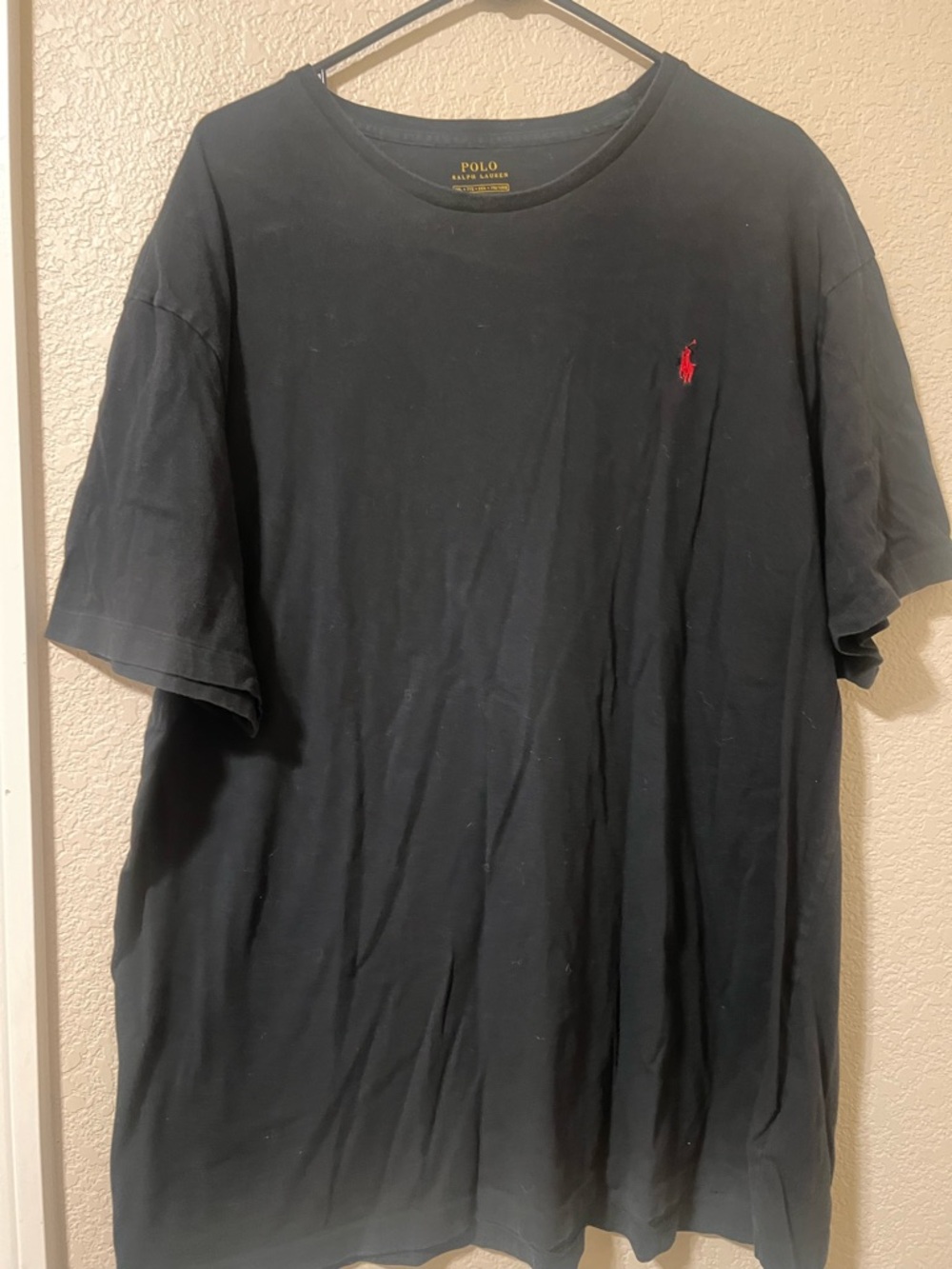 Polo by Ralph Lauren Black Short Sleeve Tee with Red Pony